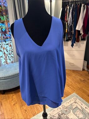 Willi Smith Royal Blue V-Neck Sleeveless Tank